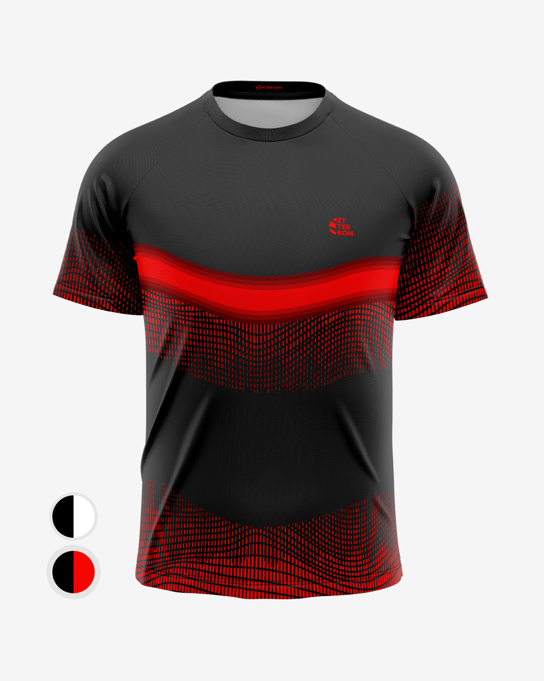 Camiseta running Carretero ET85 Black & Red – Etterkom