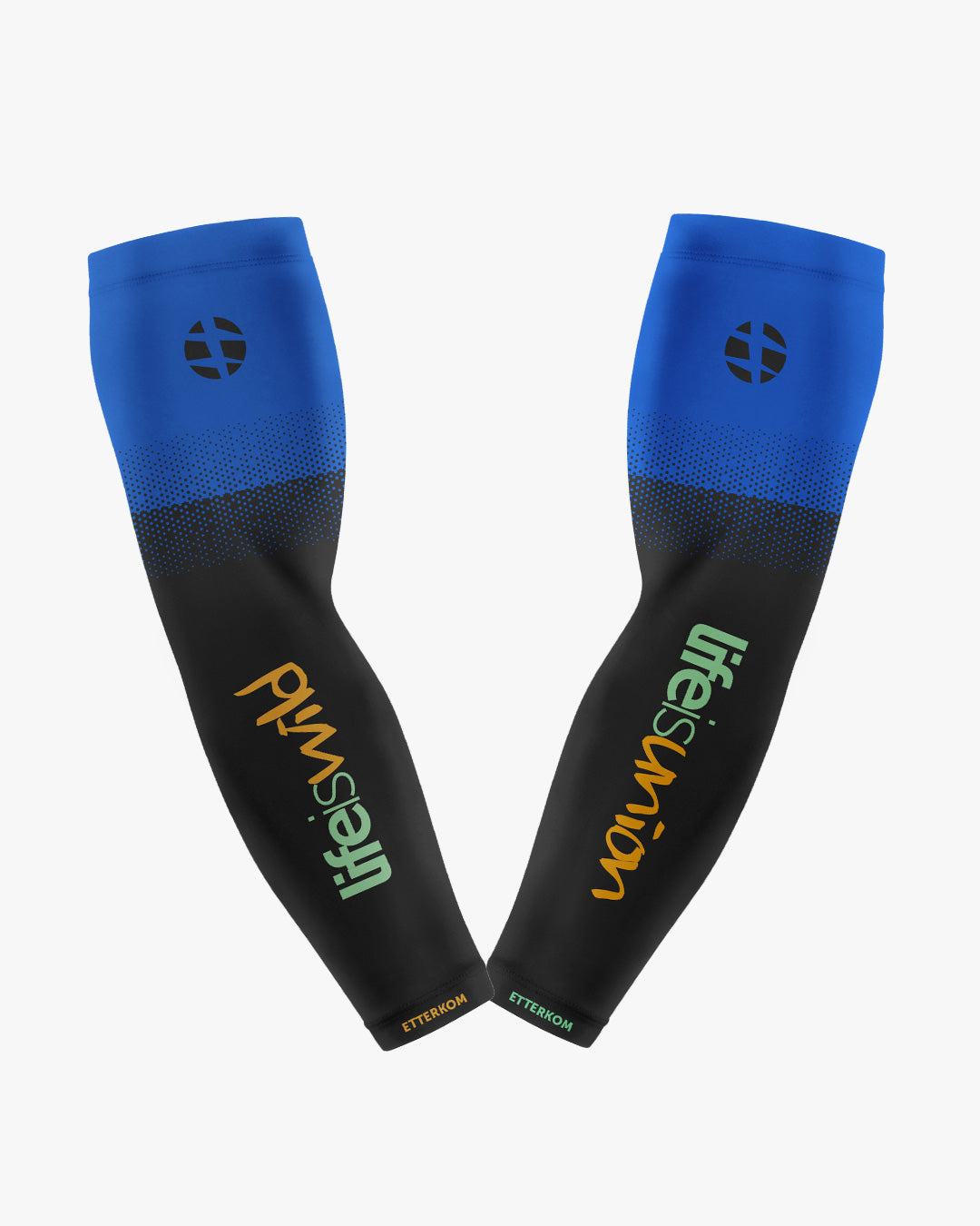 Manguitos ETTERKOM LIW Blue-Black - Arm Sleeves semicompresivos