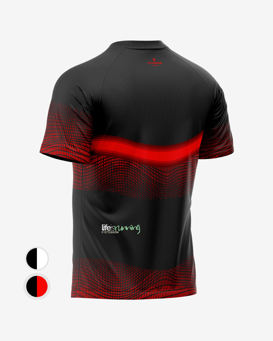 Camiseta running Carretero ET85 Black & Red